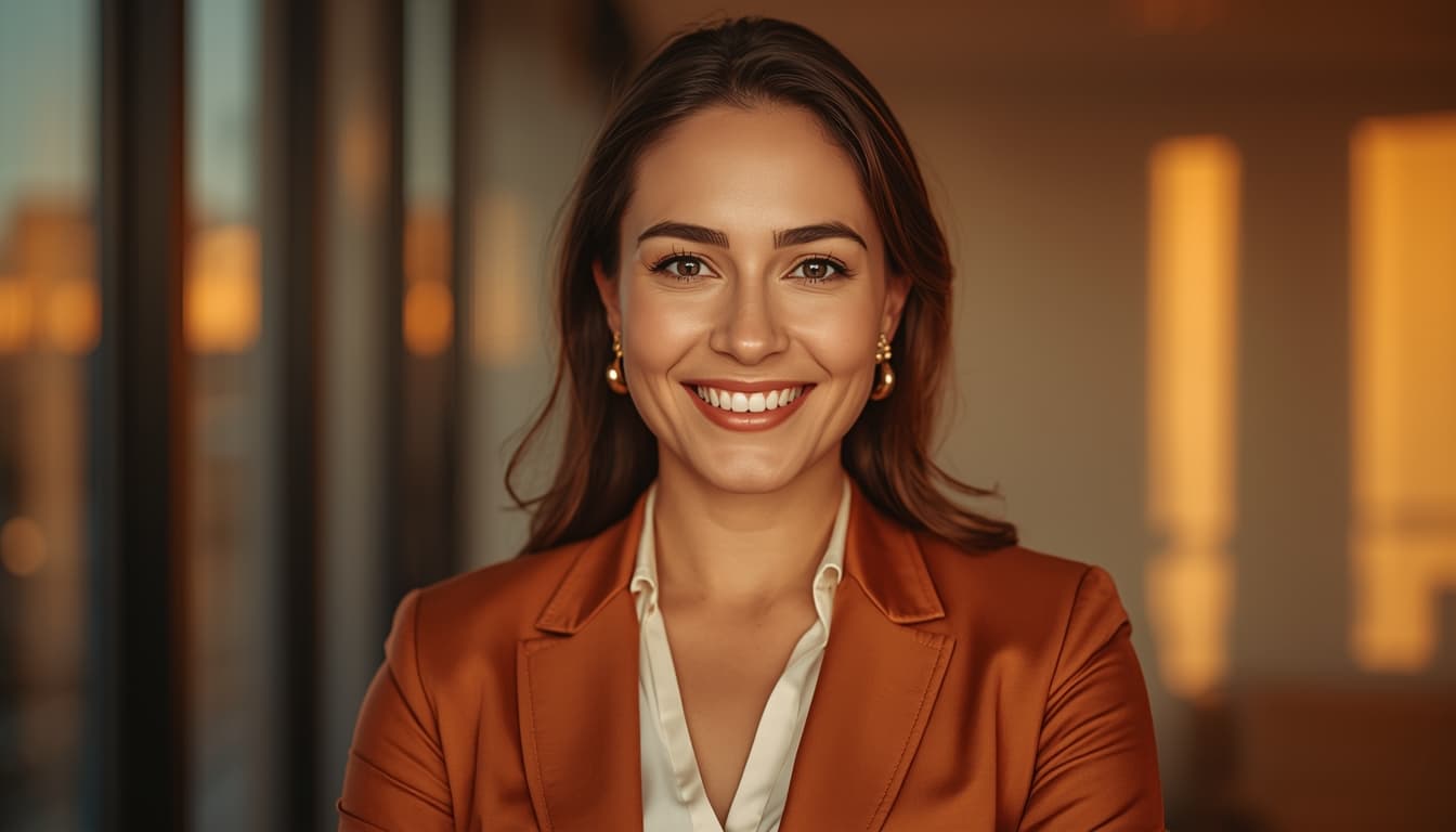 Confident legal professional with warm smile